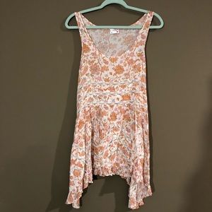 Free People Voila and Lace Trapeze floral Size m
